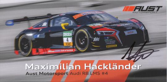 Maximilian Hackländer  Audi  Auto Motorsport  Autogrammkarte  original signiert 