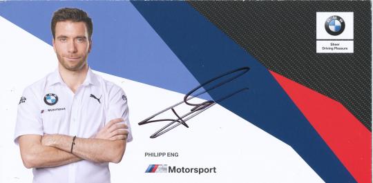 Philipp Eng   BMW  Auto Motorsport  Autogrammkarte  original signiert 