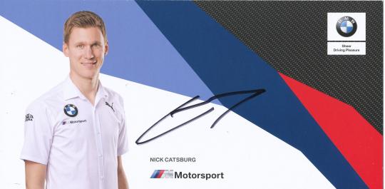 Nick Catsburg   BMW  Auto Motorsport  Autogrammkarte  original signiert 