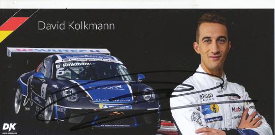 David Kolkmann  Porsche  Auto Motorsport  Autogrammkarte  original signiert 