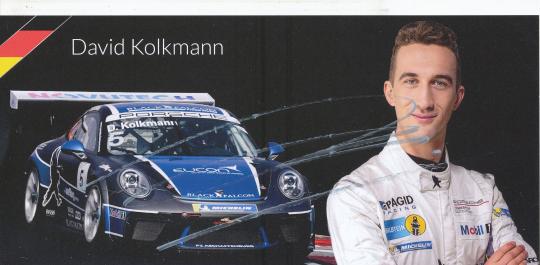 David Kolkmann  Porsche  Auto Motorsport  Autogrammkarte  original signiert 