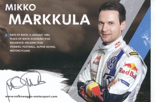 Mikko Markkula  Ralley  Auto Motorsport Autogrammkarte original signiert 