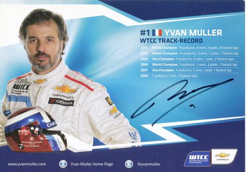 Yvan Muller  Auto Motorsport 15 x 21 cm Autogrammkarte  original signiert 