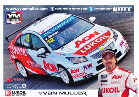 Yvan Muller  Auto Motorsport 15 x 21 cm Autogrammkarte  original signiert 