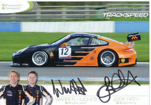Warren Hughes & Jody Firth  Auto Motorsport 15 x 21 cm Autogrammkarte  original signiert 
