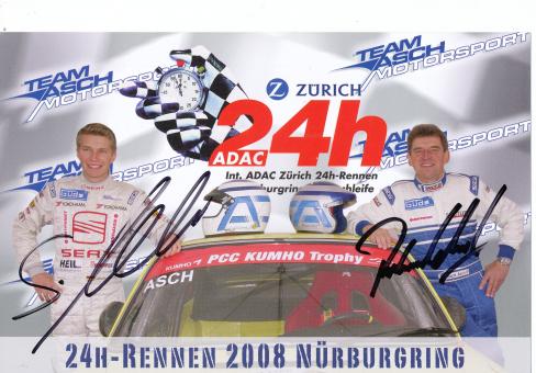2  x  Asch  Auto Motorsport 15 x 21 cm Autogrammkarte  original signiert 