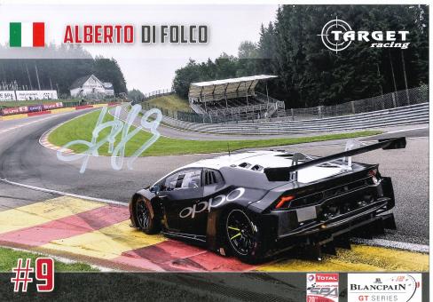 Alberto Di Folco  Auto Motorsport 15 x 21 cm Autogrammkarte  original signiert 