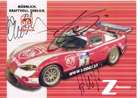 Tom Coronel & Christophe Bouchut & Duncan Huisman  Auto Motorsport 15 x 21 cm Autogrammkarte  original signiert 