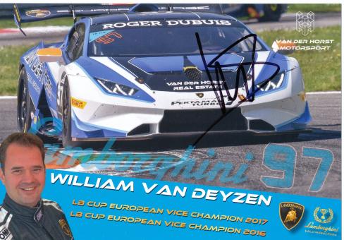 William van Deyzen  Auto Motorsport 15 x 21 cm Autogrammkarte  original signiert 