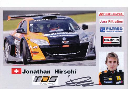 Jonathan Hirschi  Auto Motorsport 15 x 21 cm Autogrammkarte  original signiert 