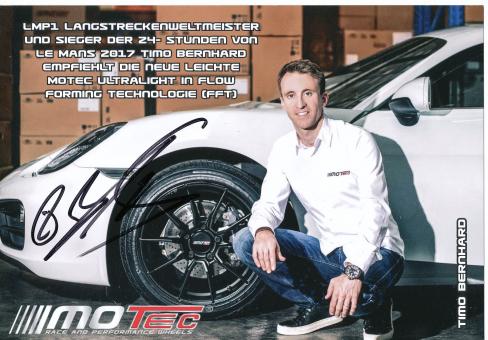 Timo Bernhard  Auto Motorsport 15 x 21 cm Autogrammkarte  original signiert 