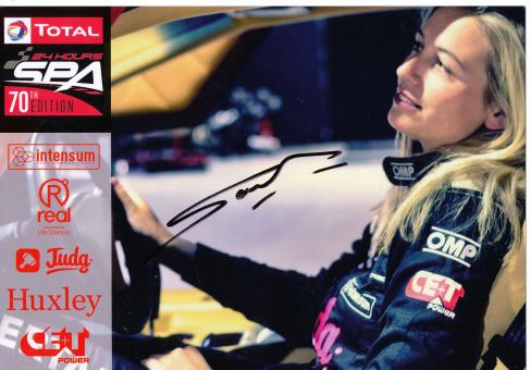 Sarah Bovy   Auto Motorsport 15 x 21 cm Autogrammkarte  original signiert 