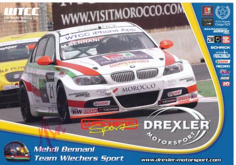 Mehdi Bennani  BMW Auto Motorsport 15 x 21 cm Autogrammkarte  original signiert 