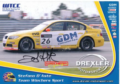 Stefano d'Aste   BMW Auto Motorsport 15 x 21 cm Autogrammkarte  original signiert 