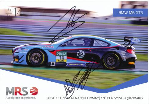Christopher Zöchling & Nicolai Sylvest   BMW Auto Motorsport 15 x 21 cm Autogrammkarte  original signiert 