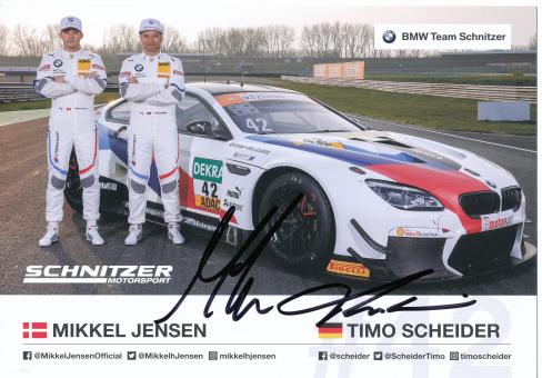 Mikkel Jensen & Timo Schneider   BMW Auto Motorsport 15 x 21 cm Autogrammkarte  original signiert 