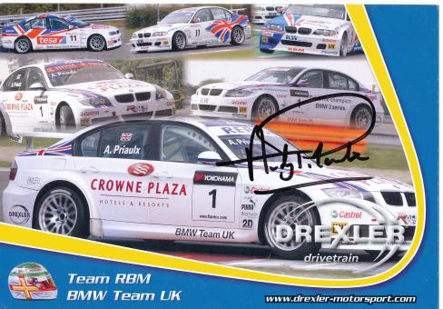 Andy Priaulx   BMW Auto Motorsport 15 x 21 cm Autogrammkarte  original signiert 