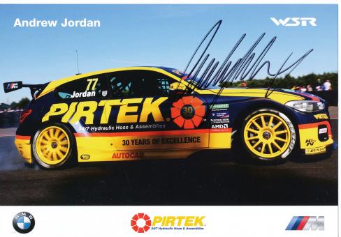 Andrew Jordan   BMW Auto Motorsport 15 x 21 cm Autogrammkarte  original signiert 