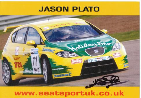 Jason Plato  Seat  Auto Motorsport 15 x 21 cm Autogrammkarte  original signiert 