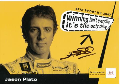 Jason Plato  Seat  Auto Motorsport 15 x 21 cm Autogrammkarte  original signiert 
