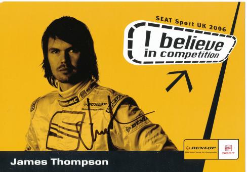 James Thompson  Seat  Auto Motorsport 15 x 21 cm Autogrammkarte  original signiert 
