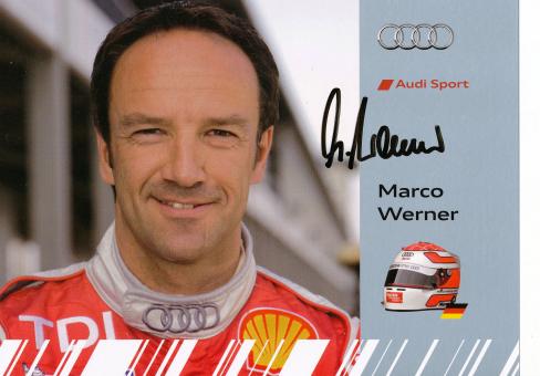 Marco Werner   Audi  Auto Motorsport 15 x 21 cm Autogrammkarte  original signiert 