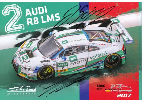 Jeffrey Schmidt & Christopher Haase   Audi  Auto Motorsport 15 x 21 cm Autogrammkarte  original signiert 
