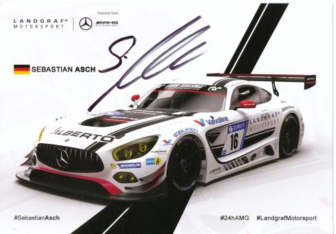Sebastian Asch  Mercedes Auto Motorsport 15 x 21 cm Autogrammkarte  original signiert 