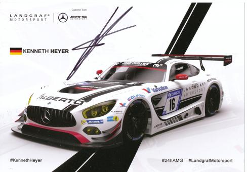 Kenneth Heyer  Mercedes Auto Motorsport 15 x 21 cm Autogrammkarte  original signiert 