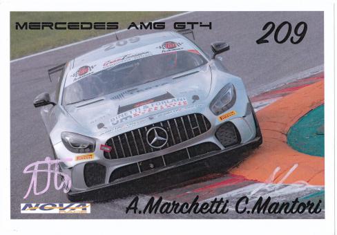 A. Marchetti & C. Mantori  Mercedes Auto Motorsport 15 x 21 cm Autogrammkarte  original signiert 