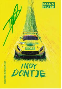 Indy Dontje  Mercedes Auto Motorsport 15 x 21 cm Autogrammkarte  original signiert 