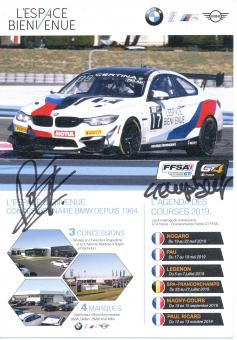 Ricardo Van der Ende & Christopher Campbell  BMW  Auto Motorsport 15 x 21 cm Autogrammkarte  original signiert 