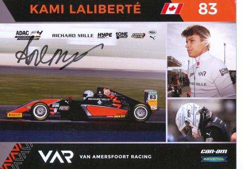 Kami Laliberte   Auto Motorsport 15 x 21 cm Autogrammkarte  original signiert 