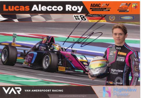 Lucas Alecco Roy   Auto Motorsport 15 x 21 cm Autogrammkarte  original signiert 