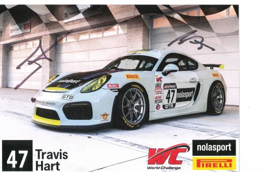 Travis Hart   Auto Motorsport  Autogrammkarte  original signiert 