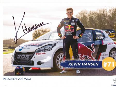 Kevin Hansen   Ralley  Auto Motorsport Autogrammkarte original signiert 