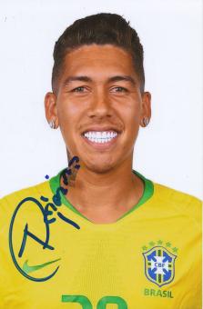 Roberto Firmino  Brasilien  Fußball Autogramm  Foto original signiert 