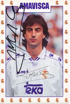 Jose Emilio Amavisca  Real Madrid  Fußball Autogrammkarte  original signiert 