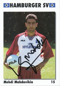 Mehdi Mahdaviki  1999/2000  Hamburger SV  Fußball Autogrammkarte original signiert 