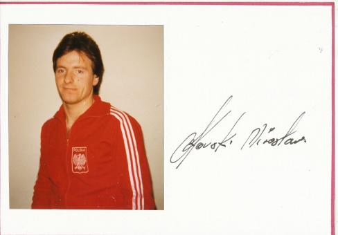 Miroslaw Okonski  Polen  Fußball Autogramm Karte  original signiert 