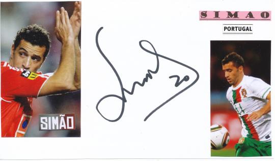 Simao  Portugal  Fußball Autogramm Karte  original signiert 