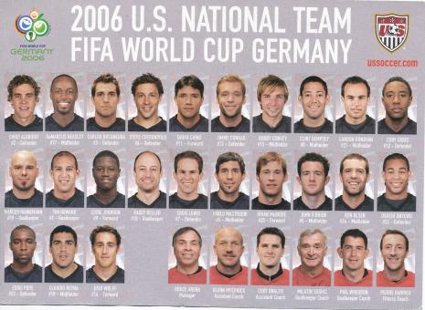 USA  Nationalteam WM 2006  Fußball Autogrammkarte 
