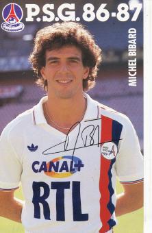 Michel Bibard  1986/1987 PSG Paris Saint Germain Fußball Autogrammkarte Druck signiert 