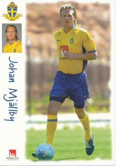 Johan Mjällby  Schweden  Nationalteam  Fußball Autogrammkarte 