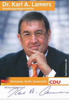 Dr.Karl A. Lamers  CDU  Politik  Autogrammkarte original signiert 