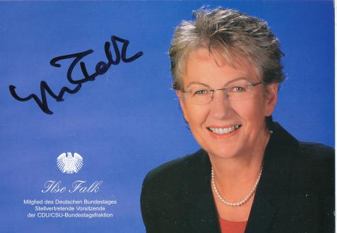 Ilse Falk  CDU  Politik  Autogrammkarte original signiert 