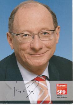 Franz Maget  SPD  Politik  Autogrammkarte original signiert 