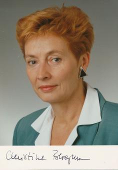 Christine Bergmann   SPD  Politik  Autogramm Foto original signiert 
