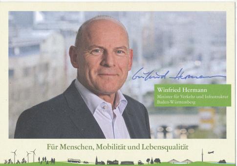 Winfried Hermann  Die Grünen  Politik  Autogrammkarte original signiert 