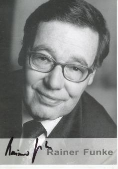 Rainer Funke  FDP  Politik  Autogrammkarte original signiert 